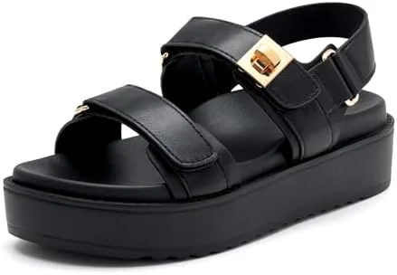 vodvob womens platform sandals cushioned footbed open toe walking summer